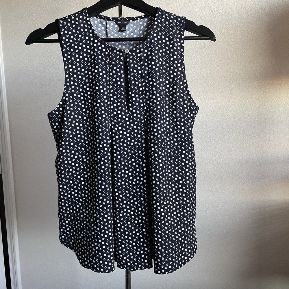 Ann Taylor Sleeveless Tank Formal Business Patterned Casual Top Women's XS